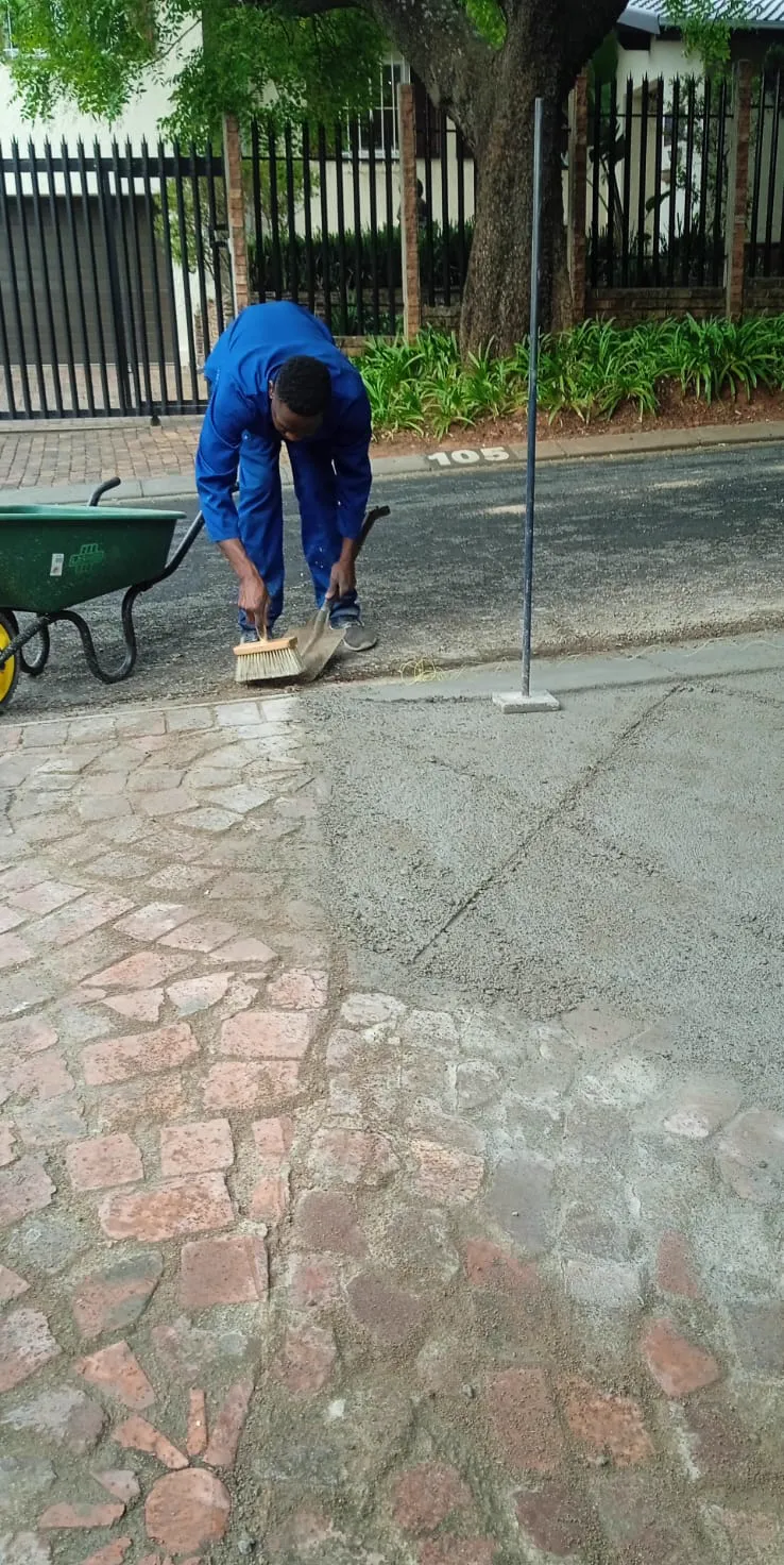 Driveway paving and concrete surface repair work